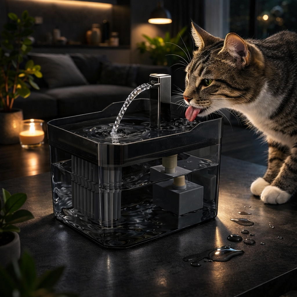 Fontaine ZenMinou™ — Fontaine à eau silencieuse pour chat